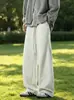 Pantalones Casuales Rectos Versátiles de Pierna Ancha con Parches de Marca de Verano de Moda para Hombre Pantalones Deportivos de Chándal Estilo High Street Americano Pantalones Curvos