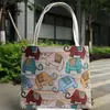Bolsa de Lona Bordada a Doble Cara con Alambre Dorado de Pavo Real, Bolso de Doble Asa, Bolso de Compras de Gran Capacidad, Nuevo Estilo Étnico, Bolsa de Viaje