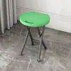 Taburete plegable de plástico, portátil para uso doméstico, taburete pequeño para adultos, taburete alto para exteriores, taburete redondo simple engrosado, silla para dormitorio