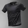 Nueva Camiseta de Manga Corta para Hombre, Verano Estilo Coreano Moderna Sencilla de Media Manga, Estilo Hong Kong Holgada Casual Moderna Marca Camiseta