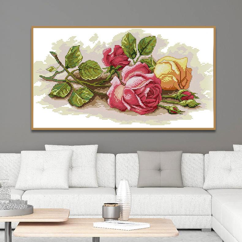 H091 水彩玫瑰 198×107-2