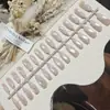 ColeçãoConjunto de 30 Peças de Unhas Usáveis com Pedras de Vidro e Efeito Olho de Gato, Toque de Luxo, Efeito Iluminador, Arte de Unhas Simples, Unhas Pré-Fabricadas