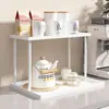 Organizador de Armazenamento de Copos Camada Dupla Rack para Xícaras de Café de Mesa Doméstica Xícara de Chá Conjunto de Chá Copo de Água Rack de Armazenamento de Lanches
