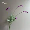Flores de Lavanda Artificiales de 4 Cabezas Más Vendidas Transfronterizas, Venta al por Mayor de Fábrica Fuente de Alta Calidad para Decoración Suave y Arreglos de Boda