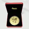 Concha de Agua Oro Puro 999 Serie de Monedas Grandes Adorno de Fortuna Artesanía Chapada en Oro para Regalos Navideños Venta al por Mayor