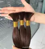Cabello Radiante con Cabello Real 4 # Estilo Bohemio Trenzas de Cabello a Granel Cabello Humano para Trenzar