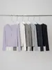 Camiseta de Punto de Manga Larga con Medio Botón de Lino Lyocell para Mujer, Nuevo Diseño Primavera/Verano, Top Interior Elegante y Versátil