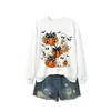 Amazon eBay estación independiente moda divertida versátil mujer fantasma calabaza murciélago lazo sudadera transfronterizo