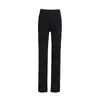 Jeans rectos transfronterizos para mujer, estilo retro americano, corte ajustado, forrados de felpa, negros, largo recortado, pantalones largos negros, largo extendido negro, Yichun