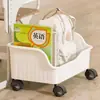 Caja de almacenamiento de libros simple debajo del escritorio, estante de almacenamiento tipo bolsa con ruedas de gran capacidad para estudiantes, aulas y almacenamiento de escritorio de oficina