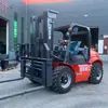 Carretilla Elevadora Diésel Todoterreno 3 Toneladas Montable Hidráulica Apiladora Combustión Interna Cuatro Cilindros 5 Toneladas Carretilla Elevadora de Combustible Fábrica
