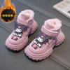 Botas de Nieve Kuromi para Niños Invierno 2024 Nuevo Terciopelo Engrosado para Hombres y Mujeres Medianas y Grandes Ropa Exterior de Algodón Zapatos de Algodón Impermeables