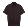 Camisa Holgada de Manga Corta Estilo Retro Americano de Alta Tecnología para Viajeros, Camiseta Cardigan Versátil Simple de Verano para Hombres y Mujeres, Top Casual