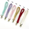 Cadena de Pulsera para Teléfono Móvil con Colgantes de Adornos Tejidos a Mano con Cuerda de Cáñamo y Algodón Llavero Colgante Accesorios de Comercio Exterior de Amazon