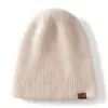 Gorro de Punto de Cachemira, Gorro de Lana de Color Sólido Unisex, Gorro para Deportes al Aire Libre, Gorro Cálido para Montañismo, Gorro para Ciclismo en Frío