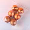 Bola de luz navideña bola de luz brillante galvanizada bola brillante mate polvo colgante para árbol de Navidad corona bola decorativa de ratán 6cm bola de color