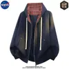 Sudadera con capucha de manga larga de alta calidad marca NASA para hombre, otoño casual simple moda holgada lujo chaqueta moderna