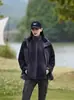 8199 Roupa de assalto três em um para atividades ao ar livre outono e inverno destacável masculina e feminina quente, à prova d'água e à prova de vento impressão de logotipo de vestuário de trabalho