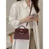 Bolsa pequena de textura de alta qualidade bolsa feminina 2026 popular novo estilo bolsa transversal moderna bolsa de mão versátil elegante Bolsa Kelly