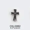 Accesorios Populares Transfronterizos para Uñas con Forma de Cruz, Estilo Punk Retro Plateado, Cruz de Aleación, Decoraciones Portátiles para Uñas
