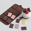 Molde de Silicona para Galletas de Chocolate tipo Waffle de 12 Piezas Cuadrado con Rejilla de Waffle Molde para Pastel Helado Dulces