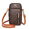 Bolsas Femininas Populares 2025 Primavera Nova Moda Versátil Celular Porta-Moedas Multicamadas Ombro Transversal Universal