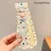 Diadema de lana tejida con tiras adhesivas, similar al estilo de Li Qin, cinta mágica para el cabello, adhesivo para flequillo, cinta mágica para usar en la ducha