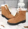 Botas de Nieve para Mujer, Botas Martin Planas, Botines Cortos Acolchados de Algodón para Invierno, Zapatos de Algodón para Mujer, Talla Grande, Transfronterizo, Cómodos y Versátiles