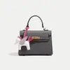 Bolsa Kelly Texturizada para Mulheres, Novo Estilo de Moda, Versátil para o Dia a Dia, Bolsa de Mão Elegante para o Verão, Bolsa de Ombro, Bolsa Transversal