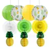 Venta caliente transfronteriza traje de decoración para fiesta de primavera estilo hawaiano piña bola de panal linterna