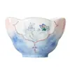 Cerámica Pintada a Mano Diseño de Mariposa-Flor con Patrón de Ventana Taza de Té para Uso Doméstico Taza de Degustación de Juego de Té Kung Fu
