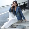 Foto Real de Chaqueta de Mezclilla Auténtica para Traje, Diseño de Primavera y Otoño, Nueva Prenda Versátil de Moda Tendencia