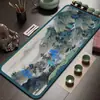 Camino de Mesa con Banderines de Té Estilo Chino Absorbente Secado Rápido Esterilla de Té Hogareño Alta Calidad Mantel Largo Desechable Té Zen