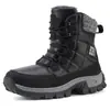 Venta de Fábrica Botas de Nieve de Talla Grande Transfronterizas para Hombres y Mujeres Forradas de Felpa Zapatos de Algodón Engrosados Zapatos de Exterior Antideslizantes Cálidos Botas 45 46 Negro