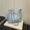 Bolsa de trabalho personalizada estilo coreano com textura de bordado de diamante simples e elegante, grande capacidade, adequada para viagens, pode ser usada como bolsa transversal, de ombro ou de axila