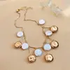 Collar de Perlas con Borlas Plisadas Redondas Transfronterizo Europeo y Americano Cadena para Clavícula Estilo Cool de Industria Pesada Collar con Sentido de Diseño de Nicho Adorno para Mujer