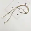 Bolso cruzado de un solo hombro versátil con cadena, bolso de moda para mujer, correa de cadena de cuero, correa de cordón para teléfono, correa de repuesto para bolso, accesorios de hardware