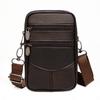 Bolsa de Cintura para Teléfono Móvil de Piel de Vaca Estilo Nuevo que se Puede Llevar con Cinturón 2026 Bolso Cruzado Multifuncional para Hombre Mochila Cruzada Bolso de Piel Genuina