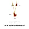 Diseño de nicho de lujo ligero colgante de calabaza roja chapado en 18k collar de oro arenoso, cadena para la clavícula de alto grado que conserva el color joyería para mujeres