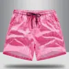 Shorts de Praia Masculino de Verão Coloridos da Moda, Soltos, com Estampa Paisley, Shorts de Secagem Rápida para Homens, Casual de Verão, Caimento Solto