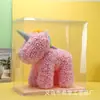 Estilo Boda Flor Eterna Unicornio Navidad Día de San Valentín Regalo Suministros para Floristería Oso Rosa de Espuma de Poliestireno