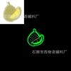Sapato de fruta luminoso com desenho de flor e buracos, sapato decorativo de borracha macia em PVC, fivela decorativa criativa fluorescente superior