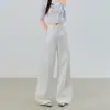Jeans de Pierna Ancha Chizhi Naranja #Blanco de Tres Pruebas de Gama Alta para Mujer Sueltos Adelgazantes Ocultan Imperfecciones Transpirables Versátiles Pantalones de Largo Completo