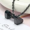 Colgante de pesa de acero inoxidable para hombres y mujeres estilo europeo y americano, fitness deportivo, titanio, acero, colgante de collar, joyería dominante, suministro directo de fabricantes