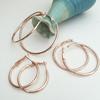 Brincos de argola grande europeus e americanos DJ de boate Marca Grande Moda ouro rosa argola joias de orelha atacado clipe de orelha sem furo para mulheres