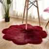 Alfombra de felpa blanca estilo europeo para sala de estar, con forma de flor de ciruelo, para invierno, para dormitorio, mesita de noche, de lana sintética