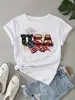 Camiseta Blanca de Mangas Cortas con Estampado de Letras 'Bonjour Paris' Estilo Europeo y Americano, Diseño Único, Estilo Ins