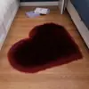 Alfombra de Imitación Lana en Forma de Corazón, Felpudo, Manta Colchón, Cojín de Sofá, Felpudo para Pies, Mesa de Café de Sala de Estar, Alfombra de Amor para Dormitorio