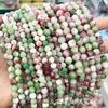 Suministro directo de fábrica de coloridas cuentas sueltas de jade persa, cuentas redondas de calcedonia, accesorios de joyería para bricolaje, cuentas redondas con cubierta de leche verde, venta al por mayor