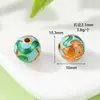 Venda Direta de Fábrica de Contas Espaçadoras Coloridas Esmaltadas Banhadas a Ouro com Furo Passante, Acessórios para Pulseira de Fio Vermelho DIY Cloisonné Atacado